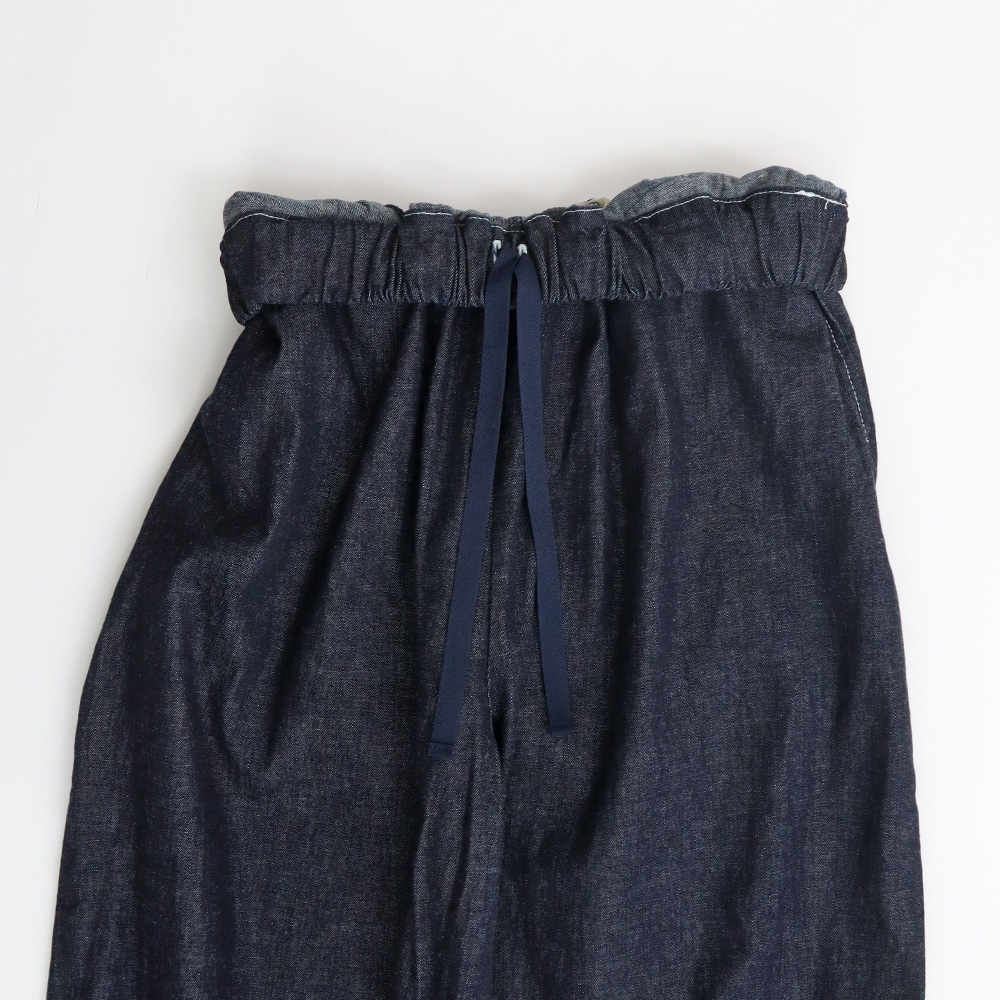 8オンスムラデニム ポップパンツ　パンツの正面ディティール