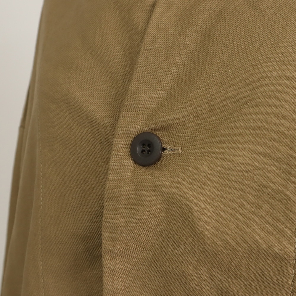 ムラ糸ミリタリーバックサテン ノッチジャケット　ジャケットの正面ディティール