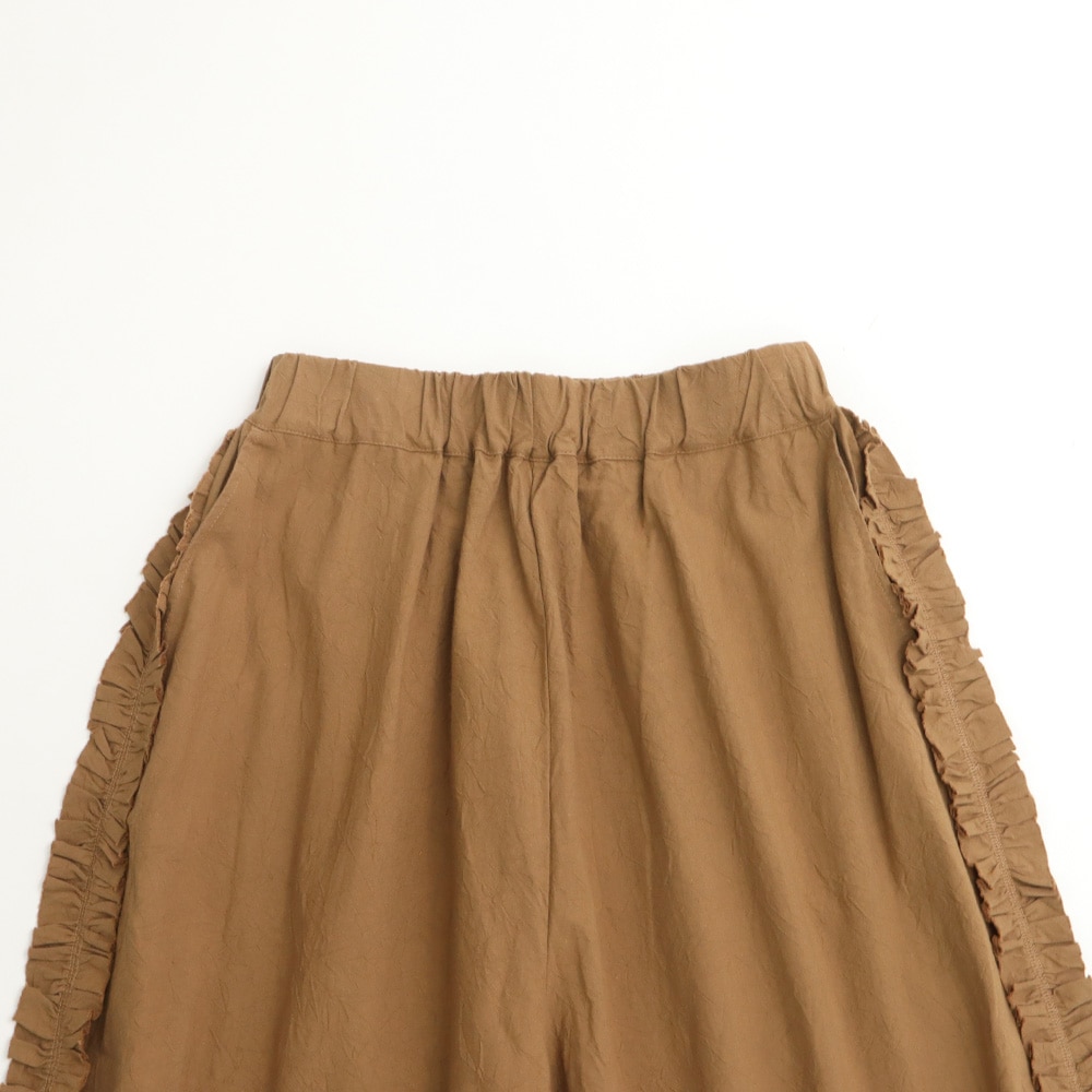 シーチングハンドワッシャー フリンジパンツ パンツの正面ディティール