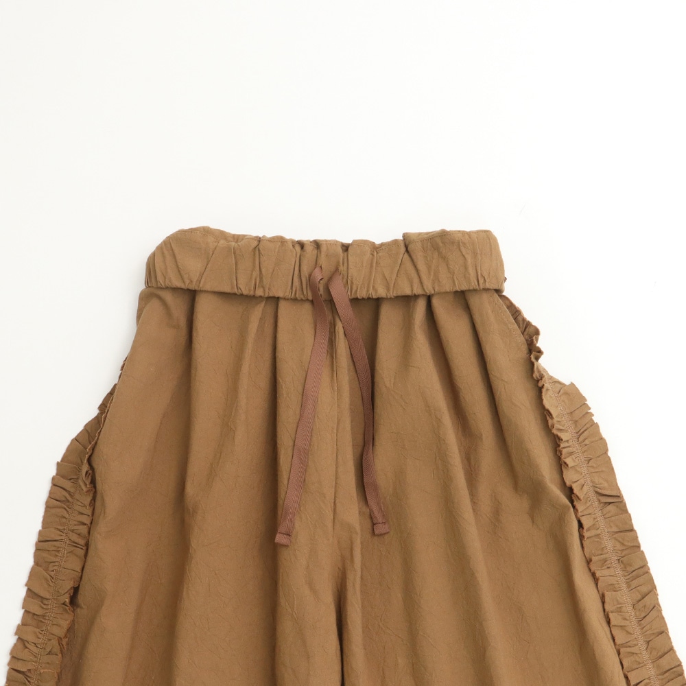 シーチングハンドワッシャー フリンジパンツ パンツの正面ディティール