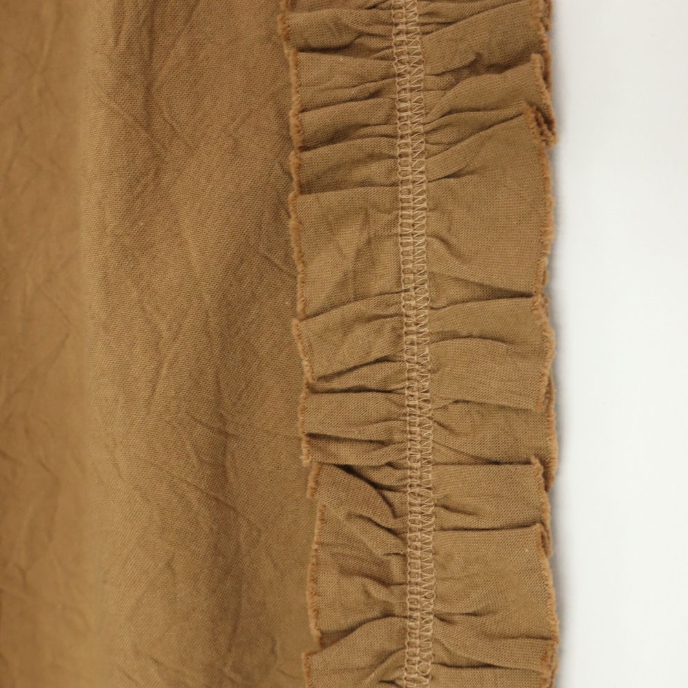 シーチングハンドワッシャー フリンジパンツ パンツの正面ディティール