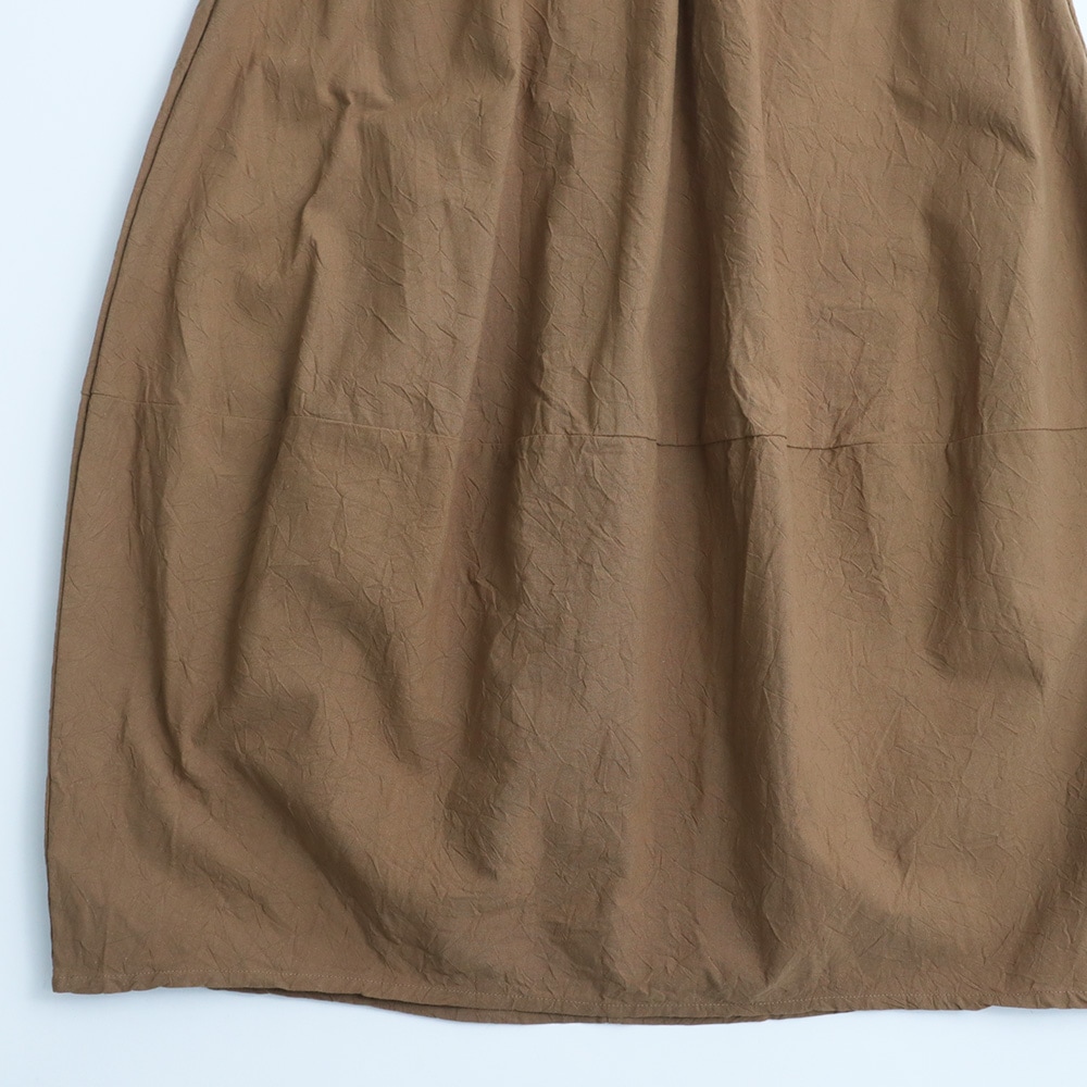 シーチングハンドワッシャー エッグスカート スカートの正面ディティール