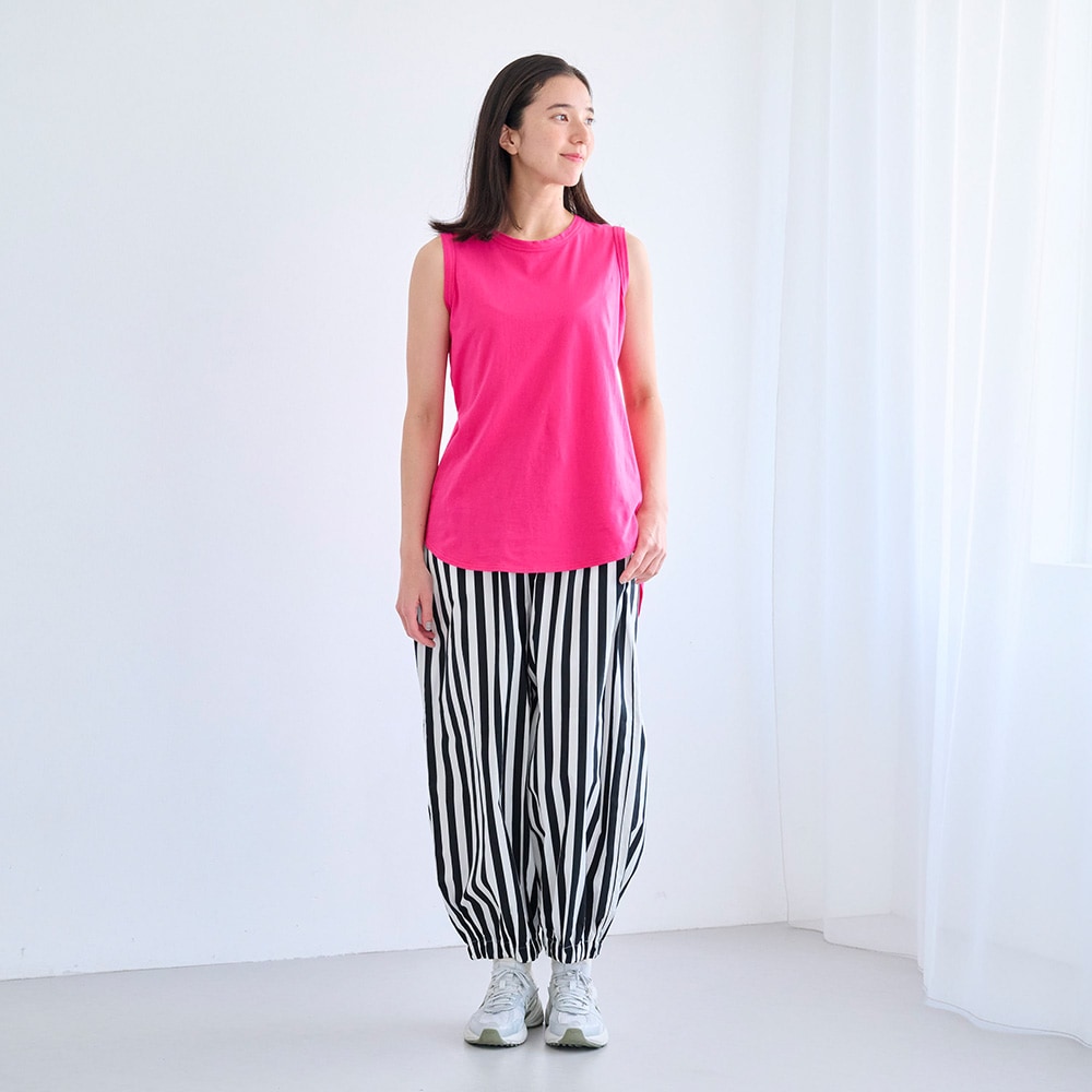 NARU(ナル) ブロードストライプ・チェック柄 ポップパンツ 6709051