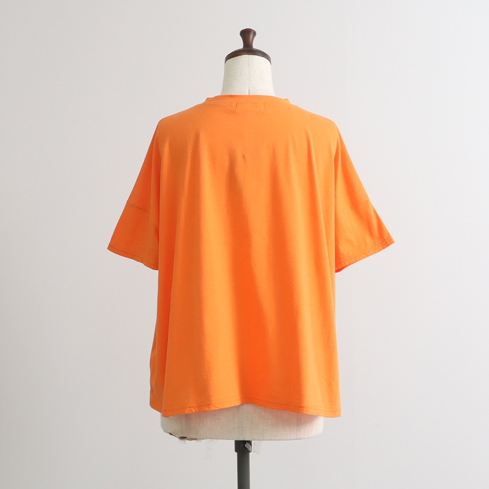 ナチュラルソフト天竺 くつろぎちゃんプリントシャツ　Tシャツの正面ディティール