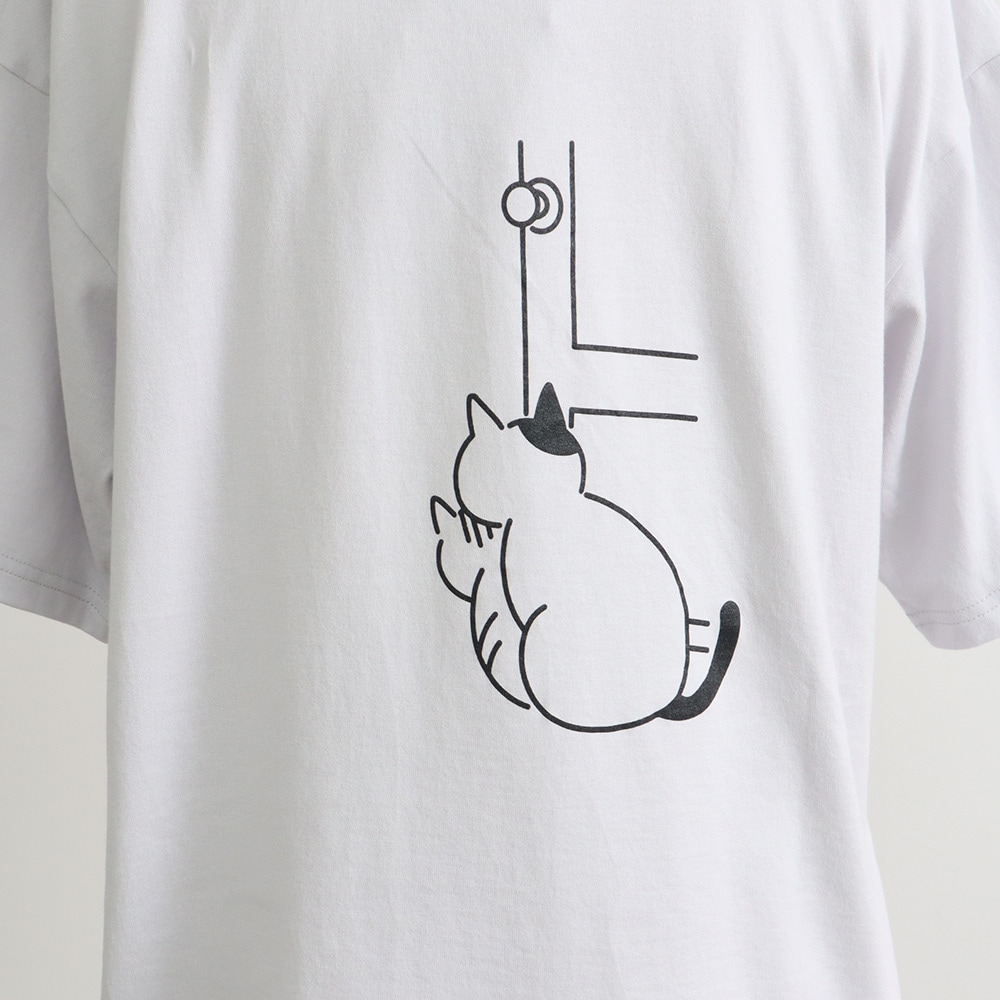 クラシック天竺 ひょっこり猫さんシャツ Tシャツの正面ディティール