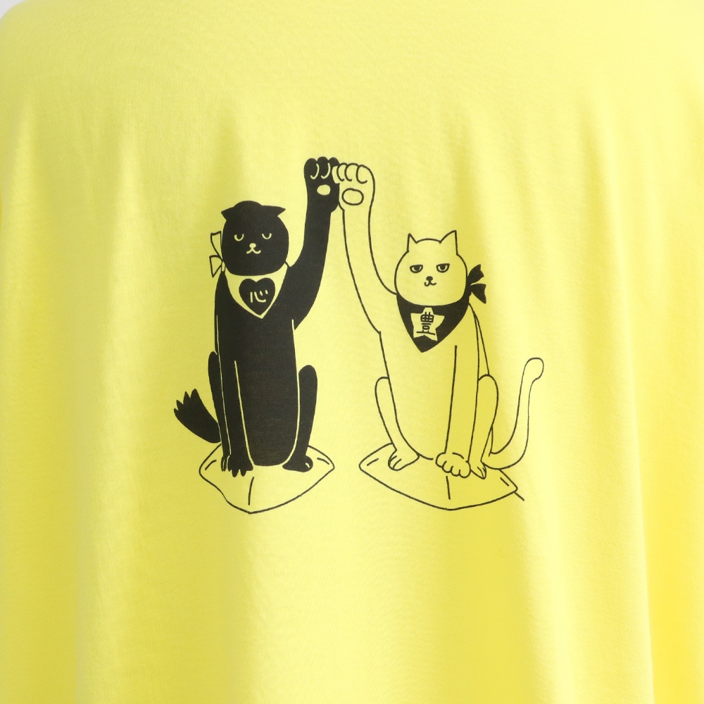 ナチュラルソフト天竺 まねき猫PTコンフィーシャツ Tシャツの正面ディティール