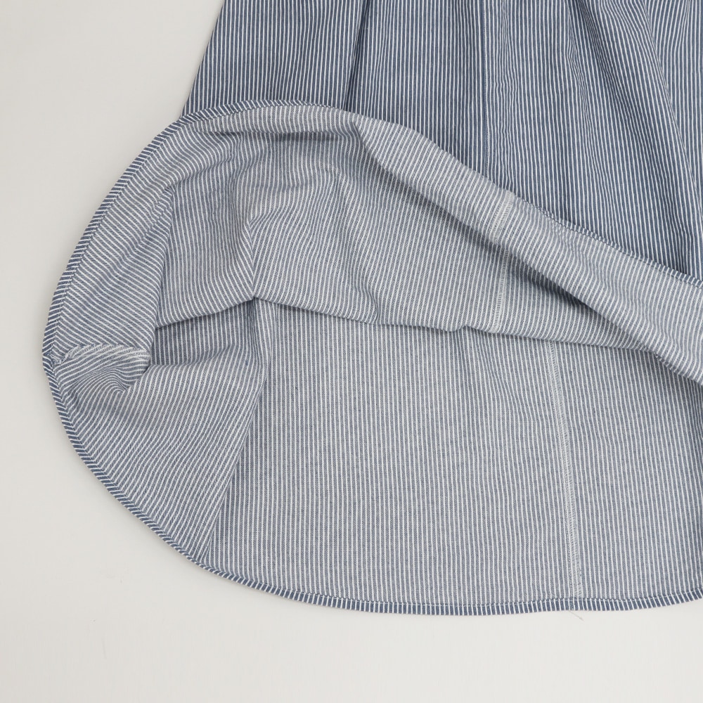 カラーヒッコリー ノッポスカート　スカートの正面ディティール