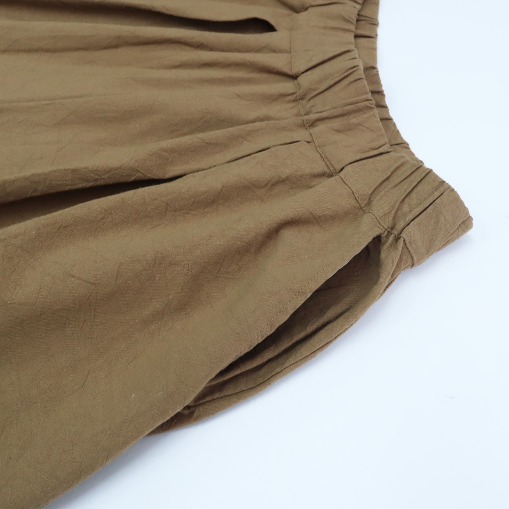 シーチングハンドワッシャー A型ペンギンパンツ　パンツの正面ディティール