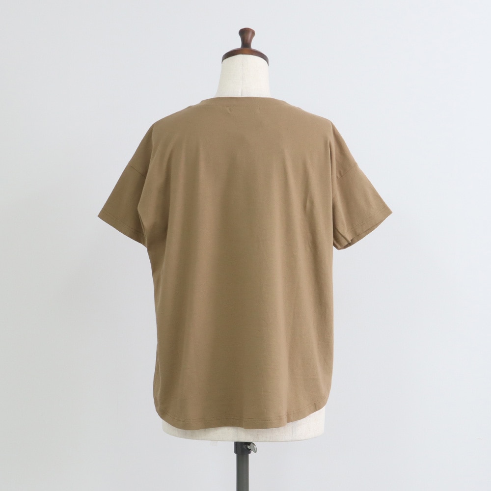 ナチュラルソフト天竺 くろねこシャツ　Tシャツの正面ディティール
