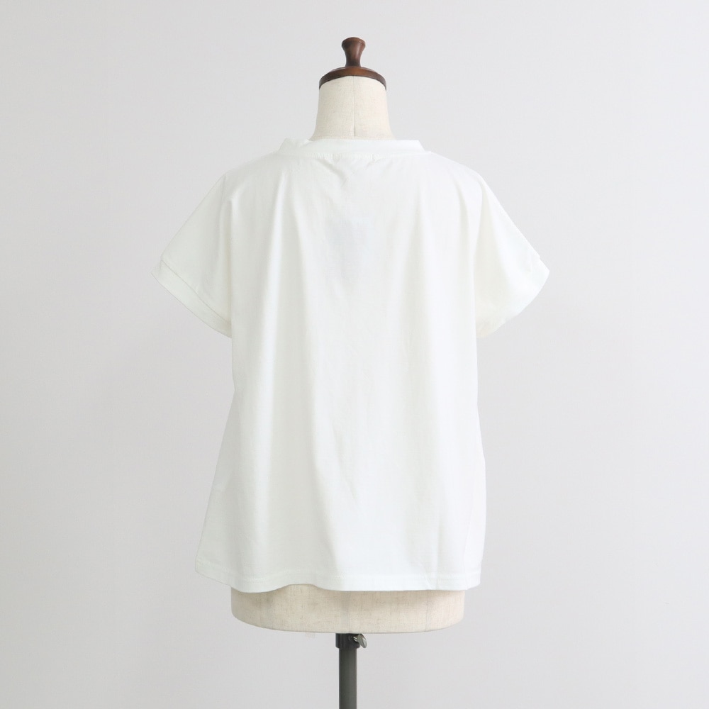 コンパクト天竺 おそろいのふたりミナミシャツ　Tシャツの正面ディティール