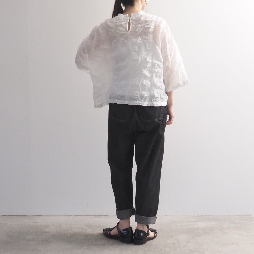 NARU(ナル) デザイン塩縮CHECK ワイドシャツ 672811 | TOPS | NARU