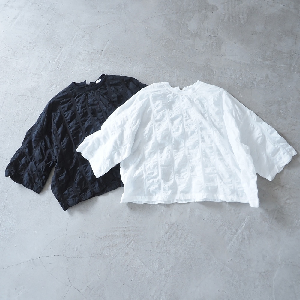 NARU(ナル) デザイン塩縮CHECK ワイドシャツ 672811 | TOPS | NARU