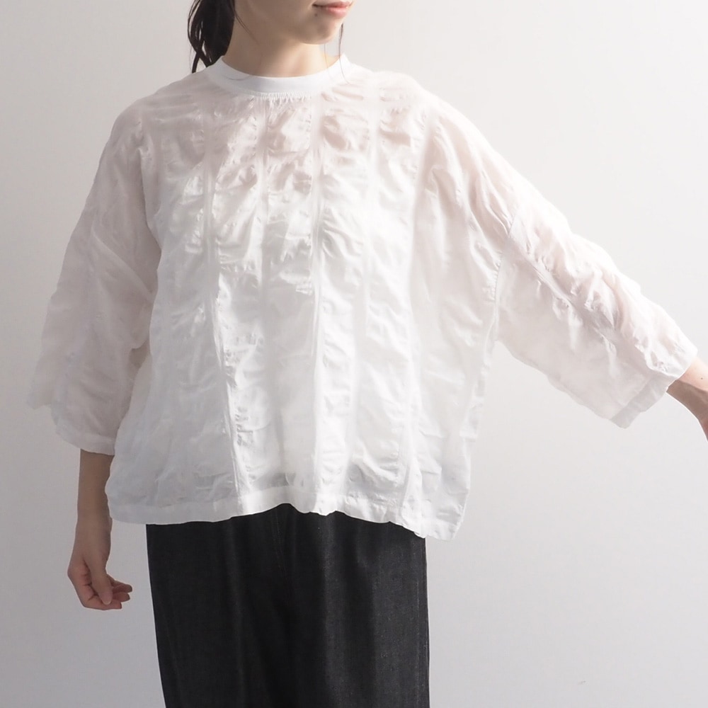 NARU(ナル) デザイン塩縮CHECK ワイドシャツ 672811 | TOPS | NARU