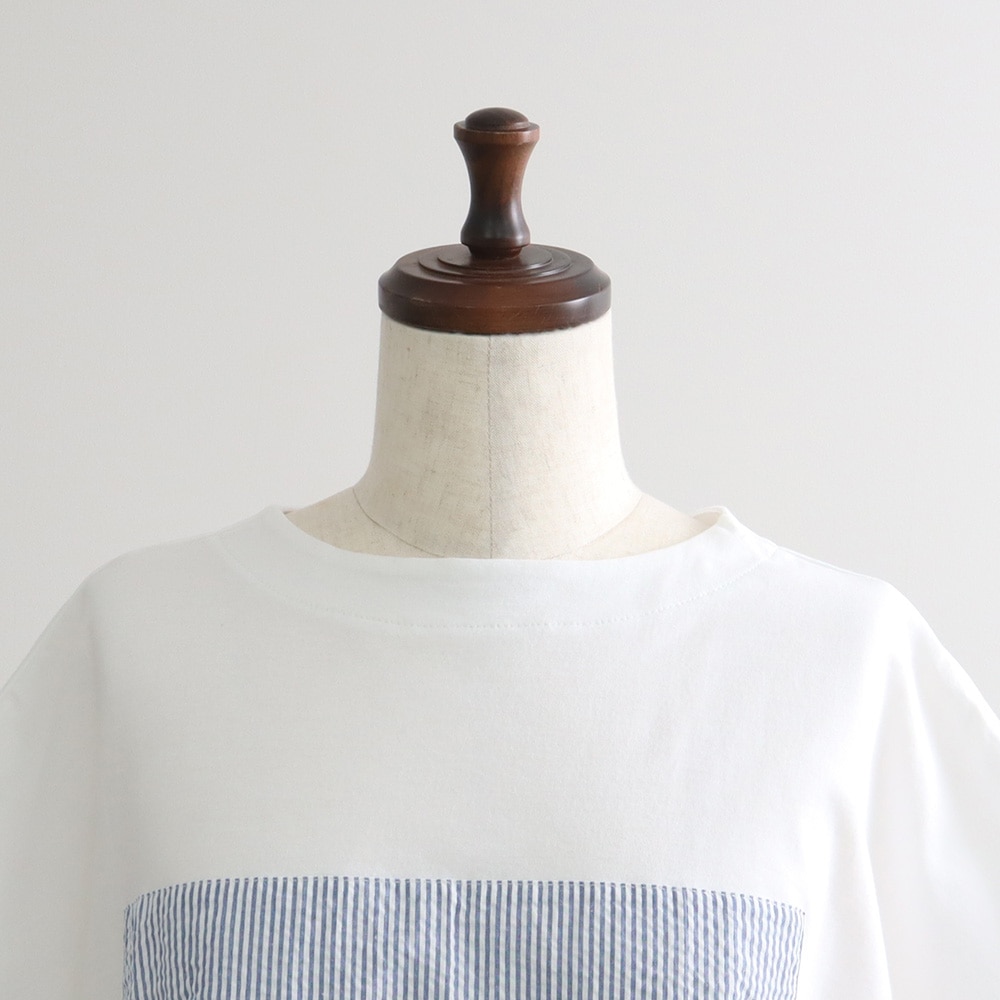 ナチュラルソフト天竺 レクタングルパネルTシャツ　tシャツの正面ディティール