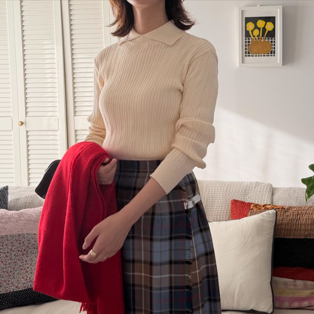 あさこ✕2 予約】【あさこさんコラボ】NARU(ナル) ランダムリブ シャツ