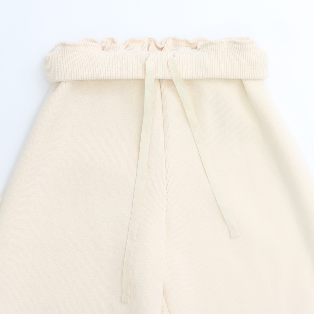 コットンニットパンツ パンツの正面ディティール