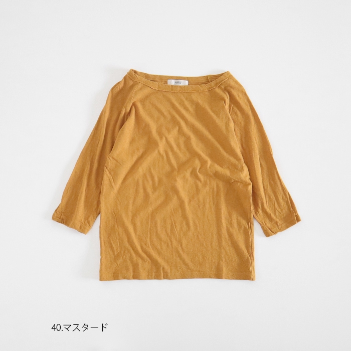 NARU(ナル) 612000 ムラ糸リサイクル天竺7分袖Tシャツ