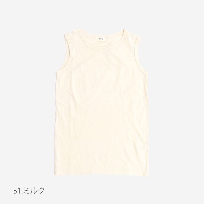 NARU(ナル) ムラ糸リサイクル天竺 ロングタンクトップ 648000