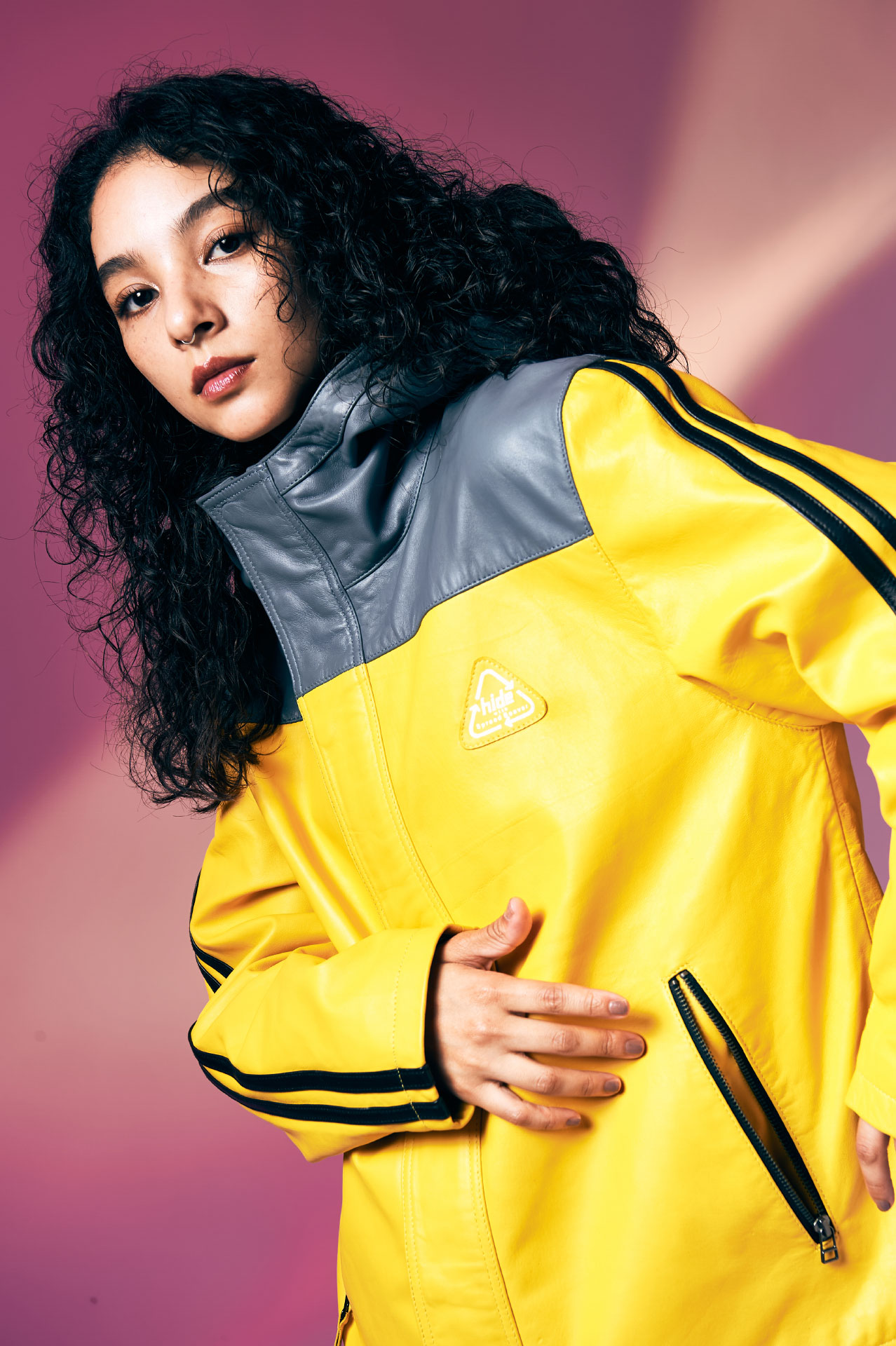 hide Lamb Leather Line Parka