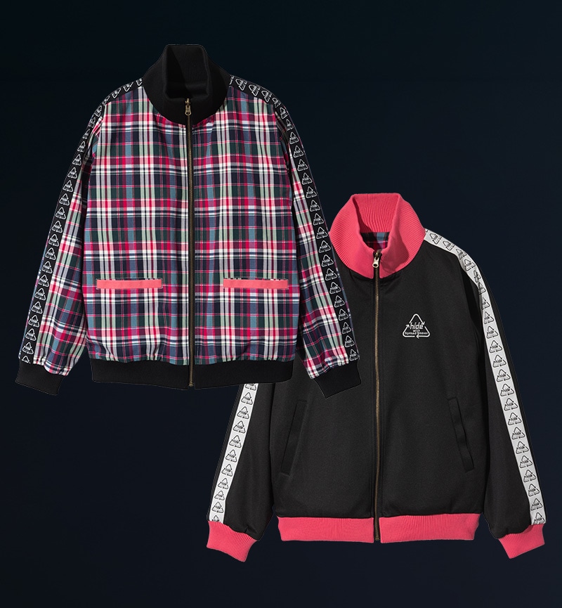 hide Check Track Jacket