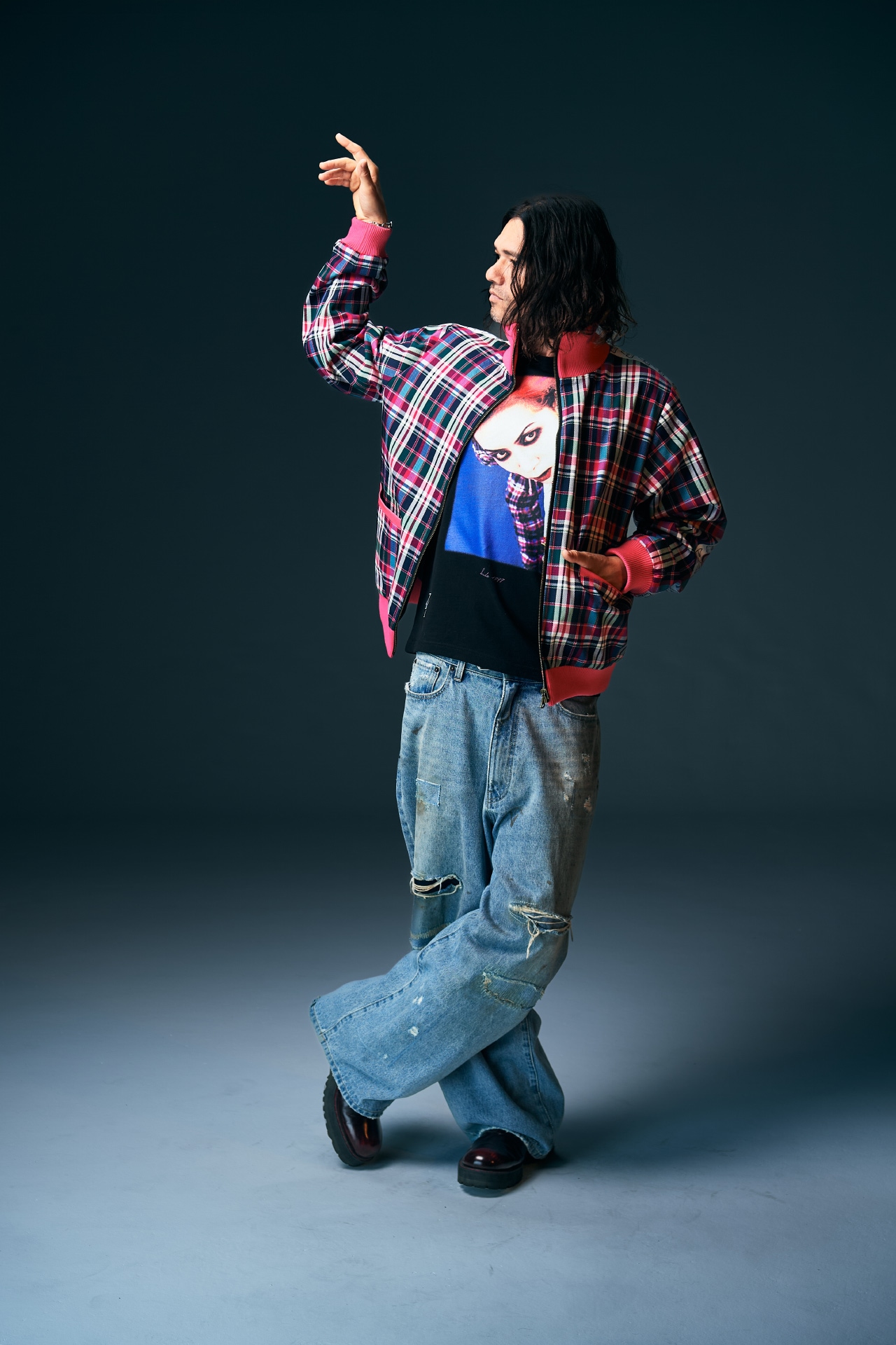 hide Check Suit T-Shirt