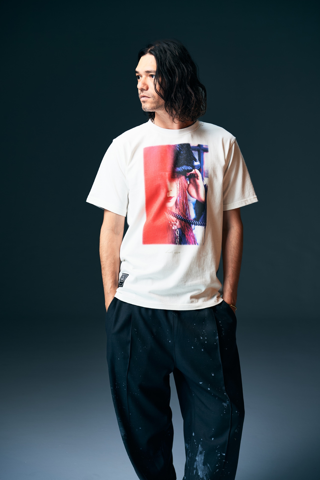 hide Red Gradation T-Shirt