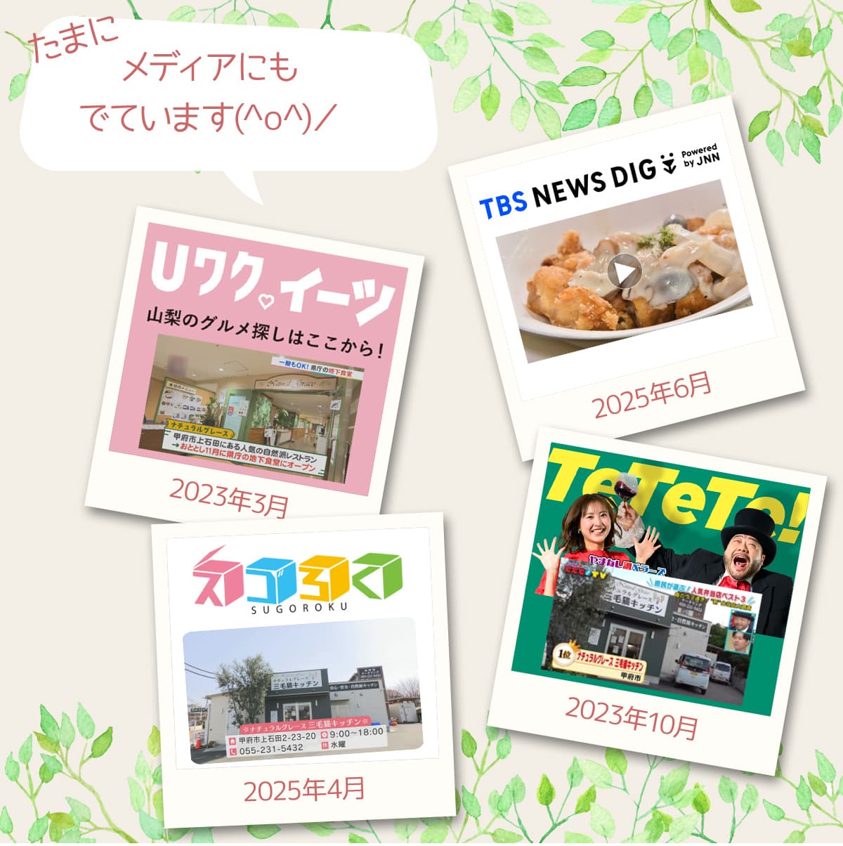 たまにメディアにも出ています