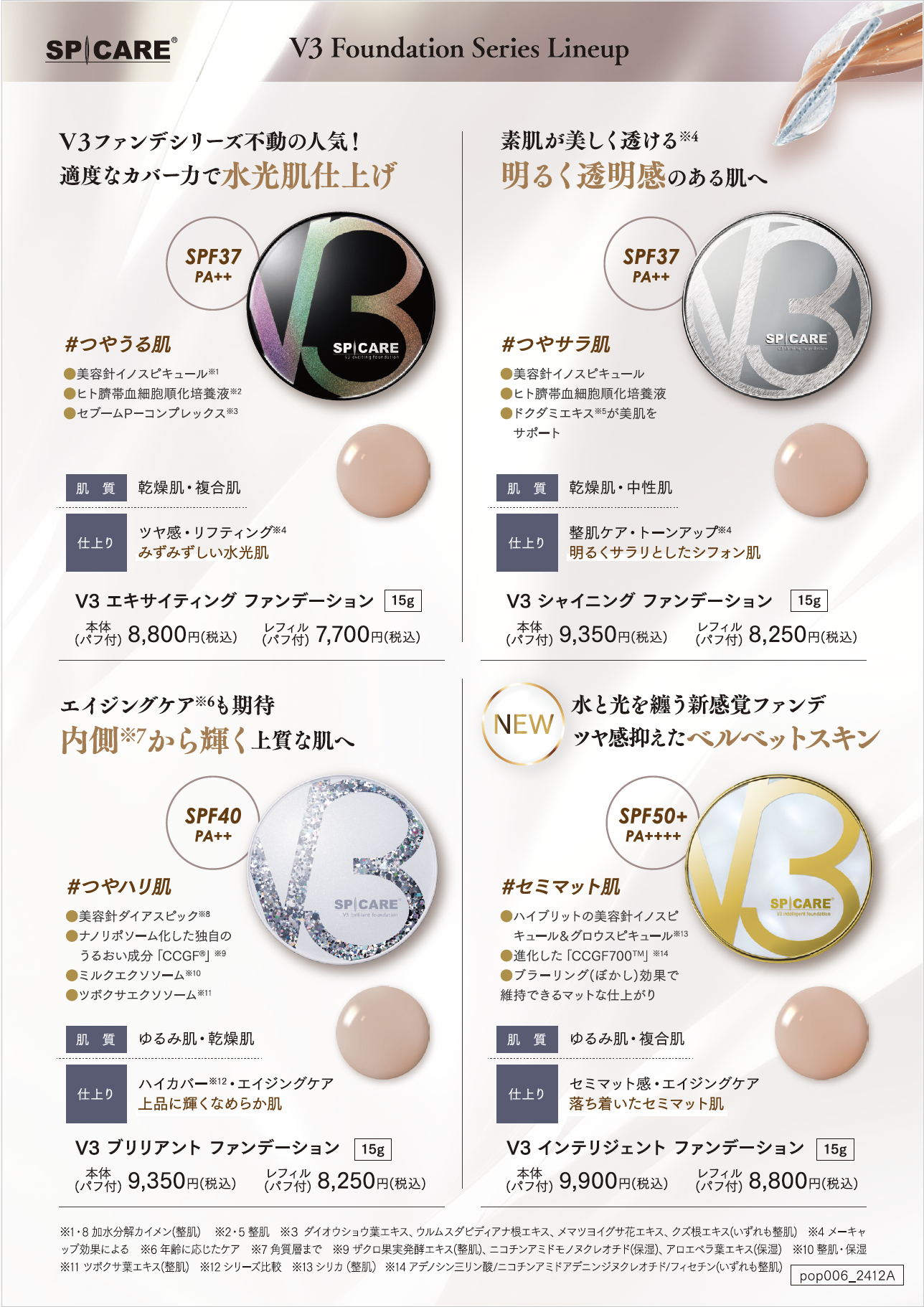 SPICARE 【有料サンプル】V3 インテリジェント ファンデーションの卸 