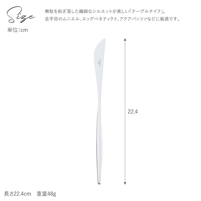 Cutipol クチポール テーブルナイフ MOON ムーンミラー ナイフ おしゃれ ポルトガル製 ディナーナイフ 魚料理 パンケーキ 大きめ カトラリー ギフト プレゼント
