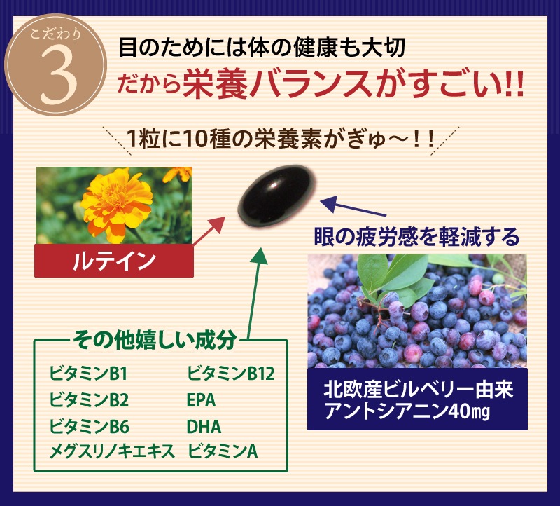 TeaLife ピント一番 ゴールド ブルーベリー 目の疲れ 目の疲労感軽減 サプリメント サプリ ピント調節機能