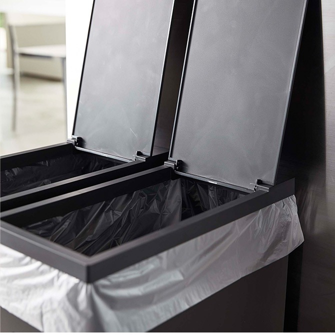 tower タワー スリム蓋付きゴミ箱  ダストボックス ゴミ箱 45L スリム おしゃれ 蓋 取っ手 折りたたみ アウトドア 縦  