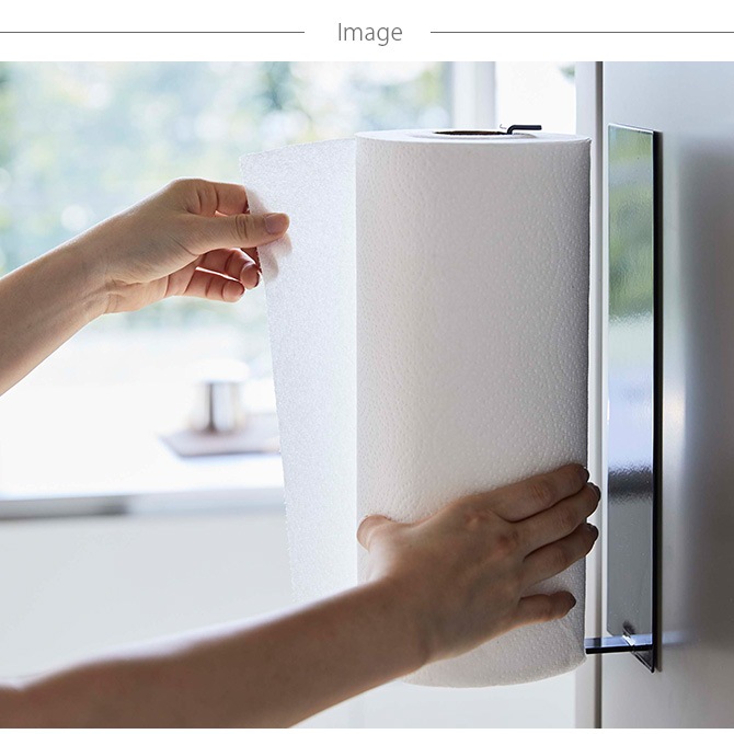 tower タワー マグネットキッチンペーパーホルダー ワイド キッチンペーパーホルダー 収納 マグネット おしゃれ タオル掛け 大判 キッチン 白 黒 モノトーン