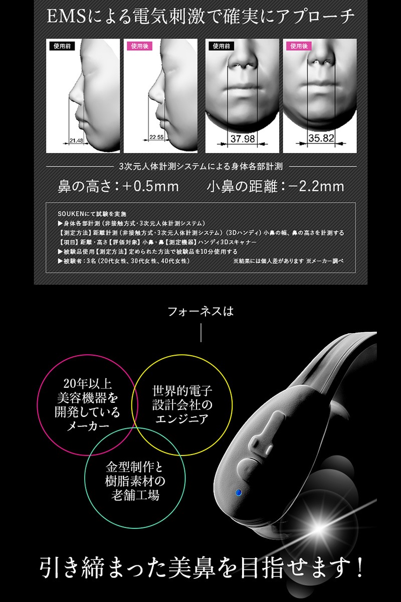 LUXCEAR ルクセア Fornez  美顔器 鼻専用 鼻のケア EMS 美鼻 忘れ鼻 軽量 ながらケア すきま時間 コンプレックス  