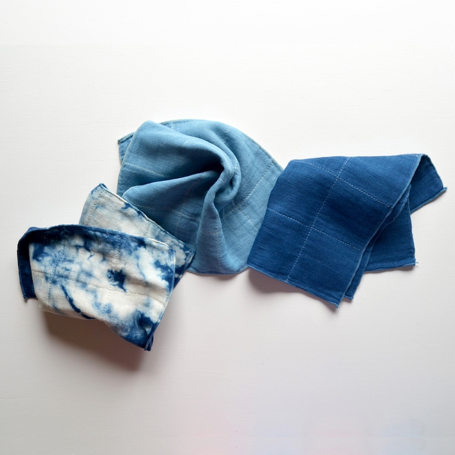 蚊帳織りタオル｜藍染め 3枚入 ギフトボックス | 蚊帳織りふきんの製造