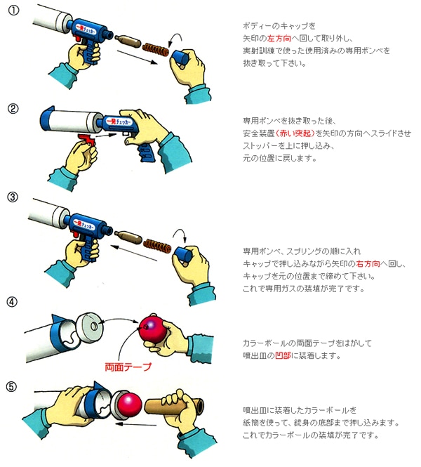 防犯カラーボール発射機(クラックボール/蛍光ボール)「一発チェッカー 