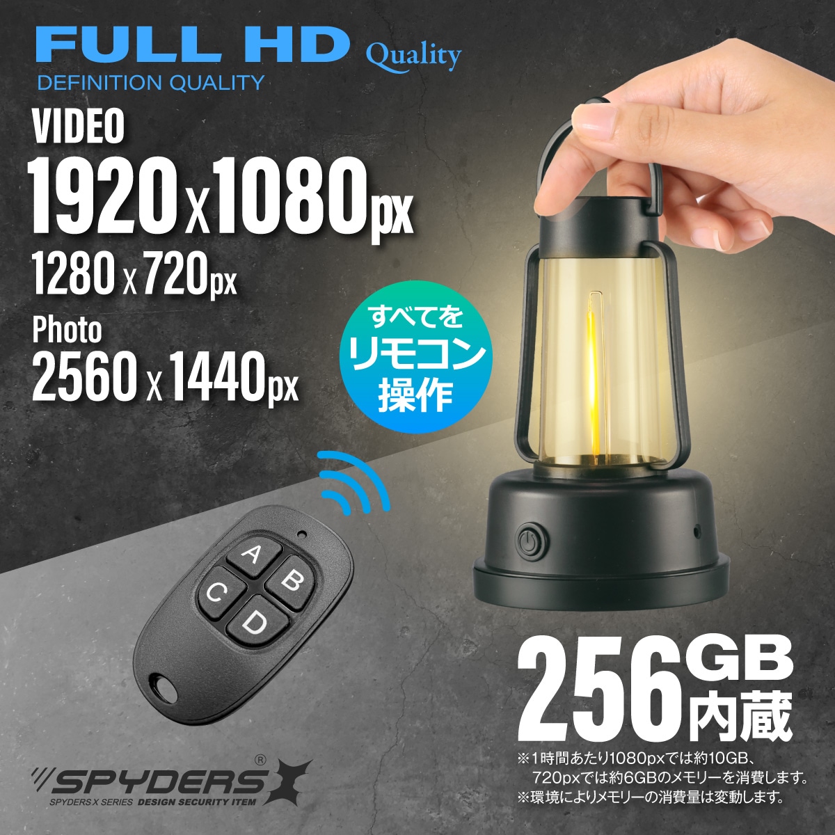 スパイダーズX ランタン型カメラ H-781 小型カメラ 動体検知 OTG