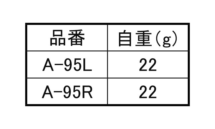鉄 抜き差し蝶番A－95 《標準(または鉄)/生地(または標準)》 | 金具