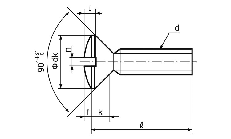 M12X45 (-)皿小ねじ 黄銅 生地(標準) - ネジ・釘・金属素材