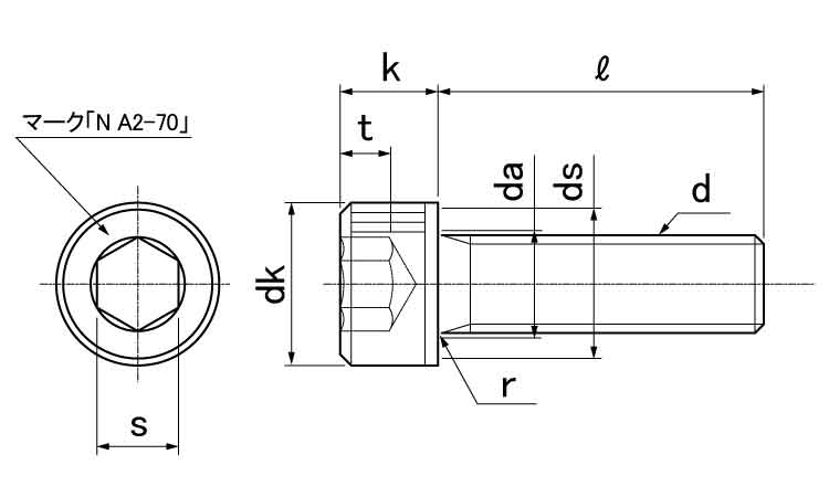 M6X18 皿CAP(光精工 JIS ｽﾃﾝﾚｽ(303､304､XM7等) 生地(標準) - ネジ・釘