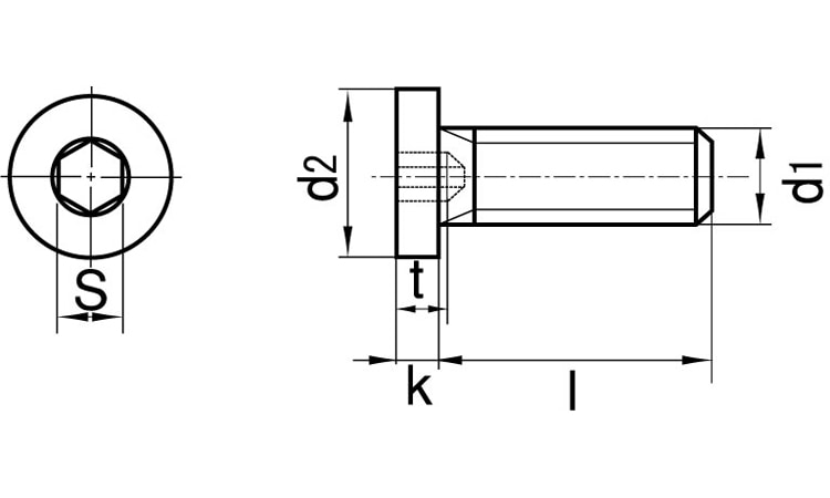 M8X25 極低頭CAP ｽﾃﾝﾚｽ(303､304､XM7等) 生地(標準) - ネジ・釘・金属素材