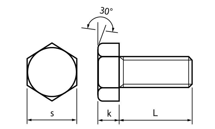 六角ボルト（全 《標準(または鉄)/ユニクロ》 ボルト,標準(または鉄),ユニクロ ネジショップ