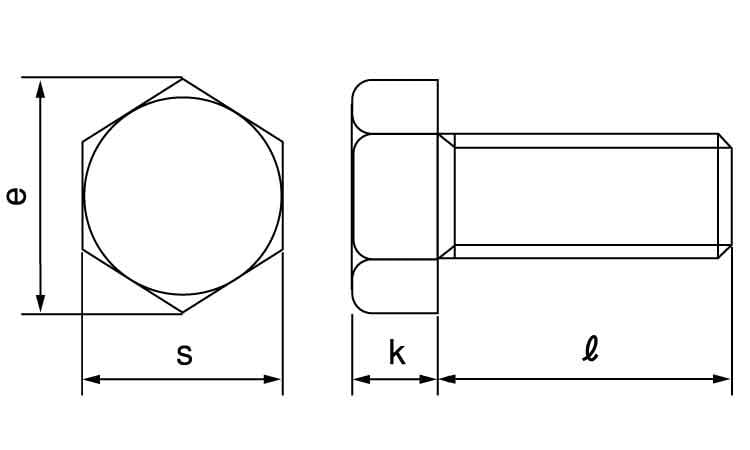 六角ボルト（全ねじ（左ねじ 《標準(または鉄)/ユニクロ》 ボルト,標準(または鉄),ユニクロ,ボルト ネジショップ