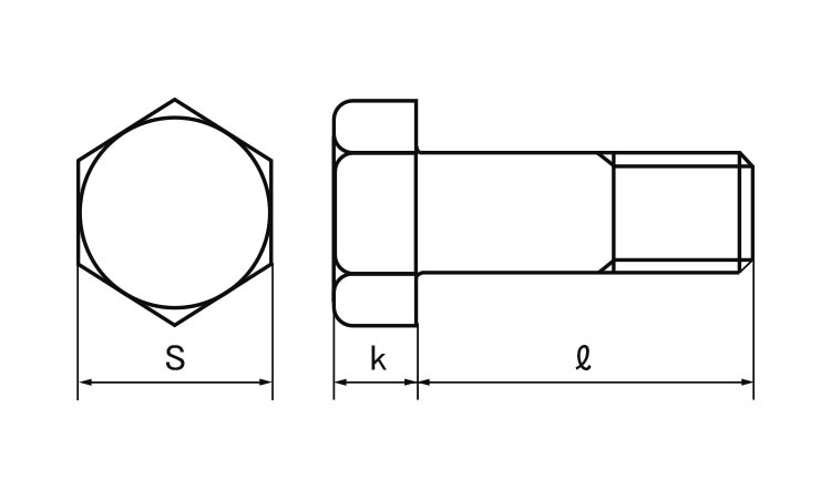 六角ボルト（半 《ｽﾃﾝﾚｽ(303､304､XM7等)/生地(または標準)》 | ボルト