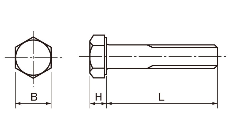 六角ボルト（ＵＮＣ 《標準(または鉄)/三価ホワイト》 | ボルト,標準