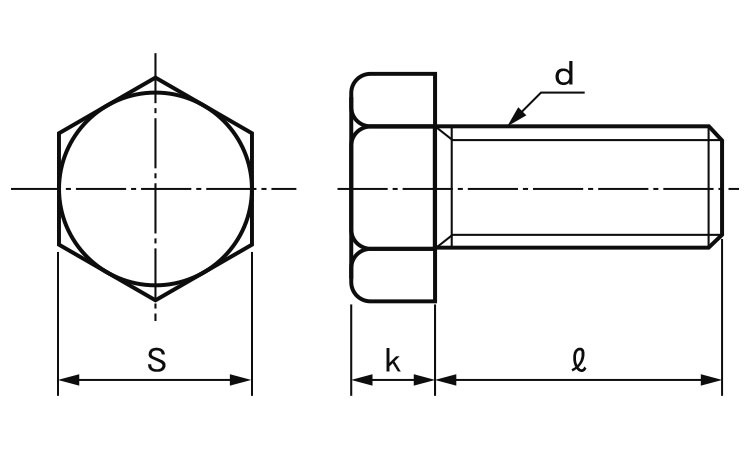 １０．９　六角ボルト（日本Ｆ10.9 6カクBT(ニホンF 10X130X32 標準(または鉄) ユニクロ - 1