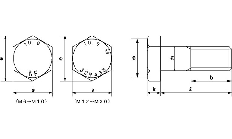 ８．８　六角ボルト（全ねじ8.8 6カクBT(ゼン  X 30 標準(または鉄) 生地(または標準) - 1