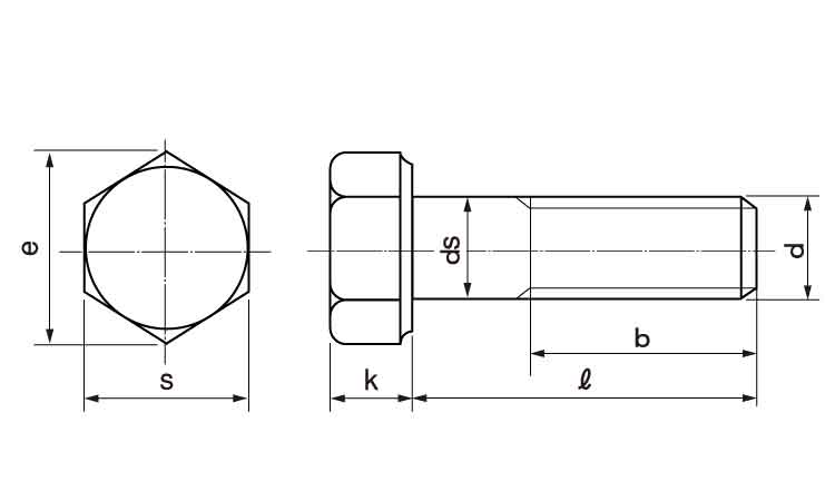 ８．８　六角ボルト（全ねじ8.8 6カクBT(ゼン  12X120 標準(または鉄) 生地(または標準) - 1
