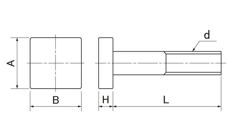 ポンパドー ビター プレスボルト（大角（ウィット【1個】プレスBT(ダイカク45カク 1"X300 標準(または鉄)/生地(または標準) 