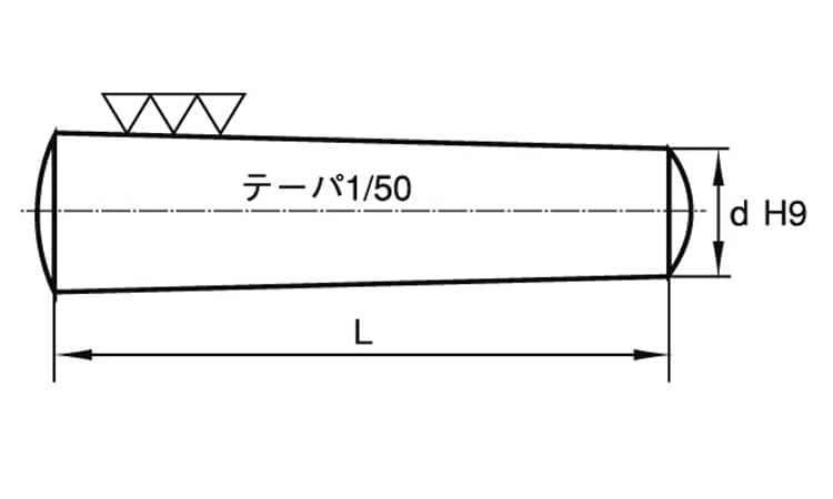 ソトネジツキ　テーパーピン 規格(16X150) 入数(15)  - 1