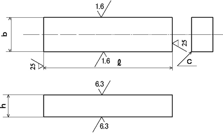 両角キー（ＪＩＳ（焼き入れ 《標準(または鉄)/生地(または標準